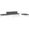 Image de vidaXL - 6-delige - Loungeset - met - kussens - massief - hout - wit