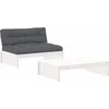 Image de vidaXL - 2-delige - Loungeset - met - kussens - massief - hout - wit