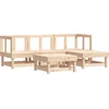 Image de vidaXL - 5-delige - Loungeset - massief - grenenhout
