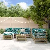 Image de vidaXL - 7-delige - Loungeset - massief - grenenhout - wit