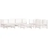 Image de vidaXL - 7-delige - Loungeset - massief - grenenhout - wit