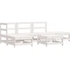 Image de vidaXL - 6-delige - Loungeset - massief - grenenhout - wit