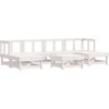 Image de vidaXL - 7-delige - Loungeset - massief - grenenhout - wit