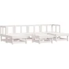 Image de vidaXL - 7-delige - Loungeset - massief - grenenhout - wit