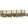Image de vidaXL - 7-delige - Loungeset - geïmpregneerd - grenenhout