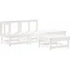 Image de vidaXL - 4-delige - Loungeset - massief - grenenhout - wit