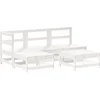 Image de vidaXL - 5-delige - Loungeset - massief - grenenhout - wit