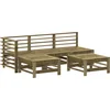 Image de vidaXL - 5-delige - Loungeset - geïmpregneerd - grenenhout