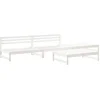 Image de vidaXL - 4-delige - Loungeset - massief - grenenhout - wit