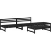 Image de vidaXL - 4-delige - Loungeset - massief - grenenhout - zwart