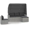 Image de vidaXL - 4-delige - Loungeset - met - kussens - poly - rattan - grijs