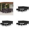 Image de vidaXL - 6-delige - Tuinset - met - kussens - poly - rattan - zwart