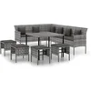 Image de vidaXL - 6-delige - Tuinset - met - kussens - poly - rattan - grijs