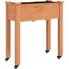 Image de vidaXL - Plantenbak - op - wieltjes - 71x37x80 - cm - massief - vurenhout