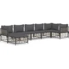 Image de vidaXL - 7-delige - Loungeset - met - kussens - poly - rattan - antracietkleurig
