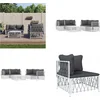 Image de vidaXL - 5-delige - Loungeset - met - kussens - staal - wit