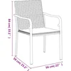Image de vidaXL - 3-delige - Tuinset - met - kussens - poly - rattan - en - staal