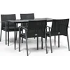 Image de vidaXL - 5-delige - Tuinset - met - kussens - poly - rattan - en - staal