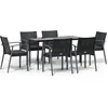 Image de vidaXL - 7-delige - Tuinset - met - kussens - poly - rattan - en - staal