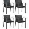 Image de vidaXL - 5-delige - Tuinset - met - kussens - poly - rattan - en - staal