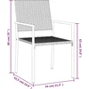 Image de vidaXL - 3-delige - Tuinset - met - kussens - poly - rattan - en - staal