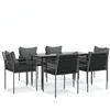 Image de vidaXL - 7-delige - Tuinset - met - kussens - poly - rattan - en - staal