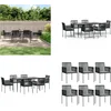 Image de vidaXL - 7-delige - Tuinset - met - kussens - poly - rattan - en - staal - zwart