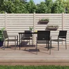 Image de vidaXL - Tuinstoelen - 4 - st - 54x62,5x89 - cm - poly - rattan - zwart
