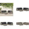 Image de vidaXL - 5-delige - Loungeset - met - kussens - poly - rattan - grijs