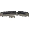 Image de vidaXL - 8-delige - Loungeset - met - kussens - poly - rattan - grijs