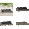 Image de vidaXL - 4-delige - Loungeset - met - kussens - poly - rattan - grijs
