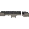 Image de vidaXL - 9-delige - Loungeset - met - kussens - poly - rattan - grijs