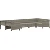 Image de vidaXL - 7-delige - Loungeset - met - kussens - poly - rattan - grijs