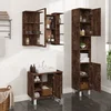 Image de vidaXL - 3-delige - Badkamermeubelset - bewerkt - hout - gerookt - eikenkleurig