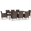 Image de vidaXL - 9-delige - Tuinset - met - kussens - poly - rattan - bruin