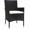 Image de vidaXL - 7-delige - Tuinset - met - kussens - poly - rattan - zwart