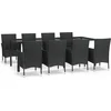 Image de vidaXL - 9-delige - Tuinset - poly - rattan - zwart