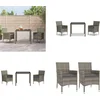 Image de vidaXL - 3-delige - Tuinset - met - kussens - poly - rattan - grijs