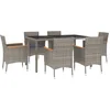 Image de vidaXL - 7-delige - Tuinset - met - kussens - poly - rattan - grijs