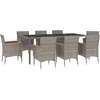 Image de vidaXL - 9-delige - Tuinset - met - kussens - poly - rattan - grijs