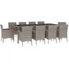 Image de vidaXL - 11-delige - Tuinset - met - kussens - poly - rattan - grijs