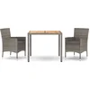 Image de vidaXL - 3-delige - Tuinset - met - kussens - poly - rattan - grijs