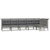 Image de vidaXL - 6-delige - Loungeset - met - kussens - poly - rattan - grijs