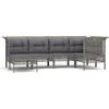Image de vidaXL - 6-delige - Loungeset - met - kussens - poly - rattan - grijs
