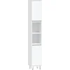 Image de vidaXL - Badkamerkast - 30x30x190 - cm - bewerkt - hout - wit