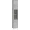 Image de vidaXL - Badkamerkast - 30x30x190 - cm - bewerkt - hout - betongrijs