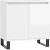 Image de vidaXL - Badkamerkast - 58x33x60 - cm - bewerkt - hout - hoogglans - wit