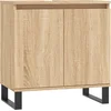 Image de vidaXL - Badkamerkast - 58x33x60 - cm - bewerkt - hout - sonoma - eikenkleurig