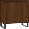 Image de vidaXL - Badkamerkast - 58x33x60 - cm - bewerkt - hout - bruin - eikenkleur