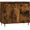 Image de vidaXL - Badkamerkast - 65x33x60 - cm - bewerkt - hout - gerookt - eikenkleurig